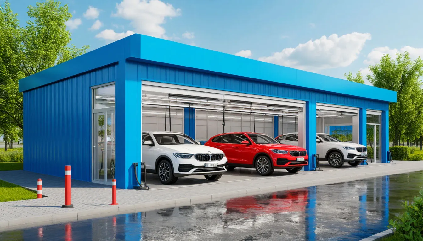 Сэндвич-панели для автомойки